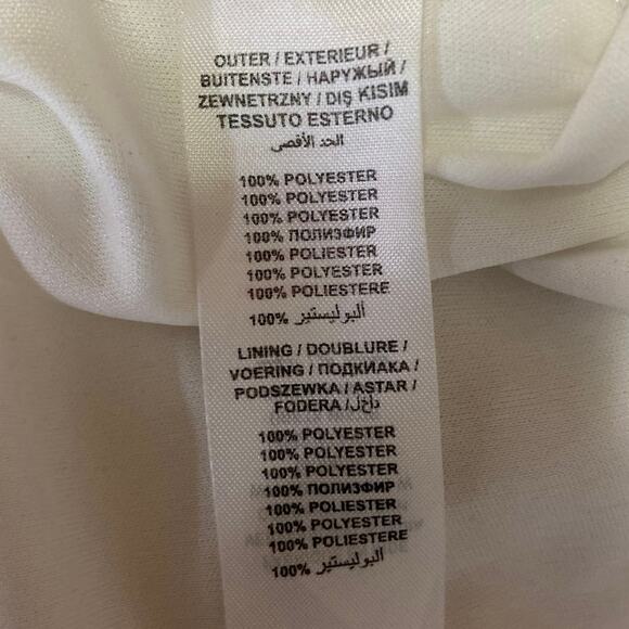 Yumi White Bird Print V-Neck Half Sleeve Elastic Waist Pull On Shirt Dress 6/8 - Picture 4 of 4